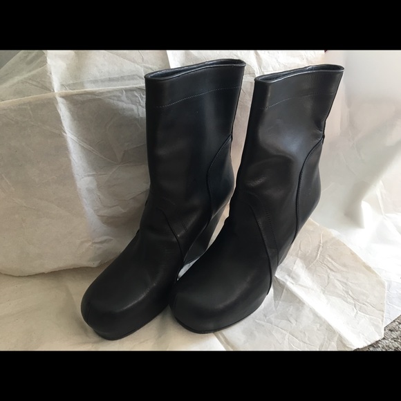 rick owens wedge boots
